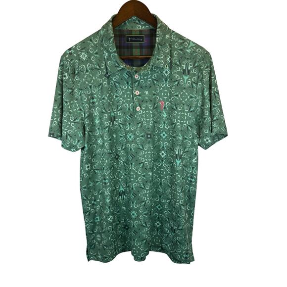 William Murray Men’s M Golf Polo Shirt Turquoise Martini Stretch Performance EUC - Picture 2 of 10